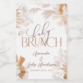 Neutral Pampas Baby Brunch Wijn Etiket (Enkel label)