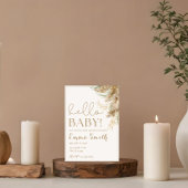 Neutral Pampas Grass Baby shower Invitation | Boho Kaart