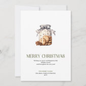 Neutral Pastel Christmas Cookies Card Simple Chic Feestdagenkaart (Voorkant)