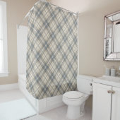 Neutral Pastel Curtain Sleek Modern Bath Accent Douchegordijn (In situ)