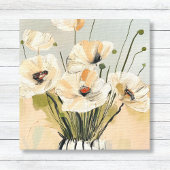 Neutral Peach Poppies Vaas Canvas