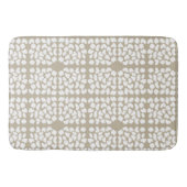Neutral Pebble en witte Tegel Print Elegant Badmat (Voorkant)