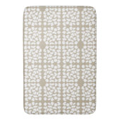 Neutral Pebble en witte Tegel Print Elegant Badmat (Voorkant Verticaal)