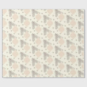 Neutral Pine & Ornamenten Kerst Cadeaupapier (Vlak)