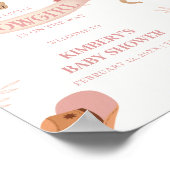 Neutral Pink Boho Cowgirl Baby shower Welkom Poster (Hoek)