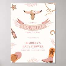 Neutral Pink Boho Cowgirl Baby shower Welkom