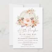 Neutral pompoen Baby shower Herfst herfst bloemen Kaart (Voorkant)