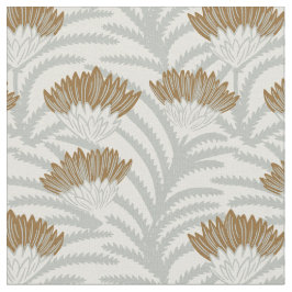 Neutral protea vines coastal in sage blue stof