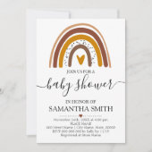 Neutral Rainbow boho modern baby shower Kaart (Voorkant)