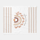 Neutral Rainbow Custom Name Baby shower Fleece Deken (Voorkant (Horizontaal))