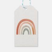 Neutral Rainbow Dank je wel Baby shower Cadeaulabel (Achterkant)