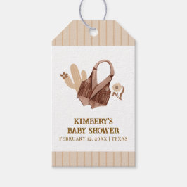 Neutral Rustic Boho Cactus Cowgirl Baby shower Cadeaulabel