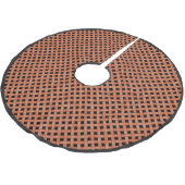 Neutral Rustic Wicker Sinaasappel op Custom Brown Kerstboom Rok (Gekanteld)