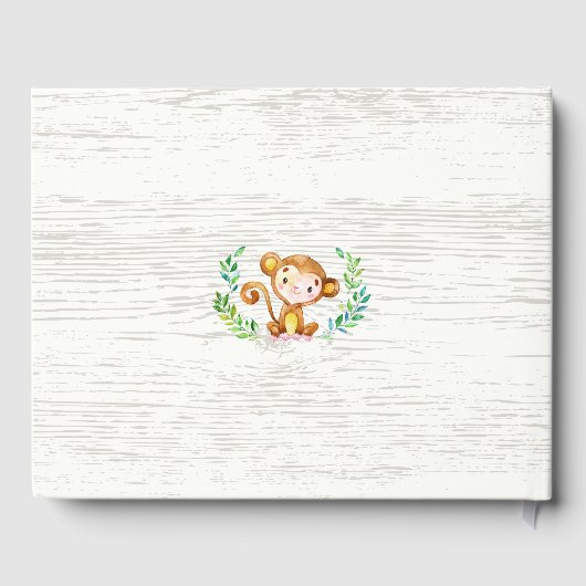 Neutral Safari Oerwoud Baby shower Gastenboek (Achterkant)