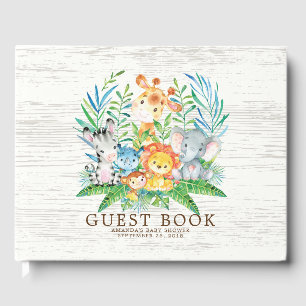 Neutral Safari Oerwoud Baby shower Gastenboek