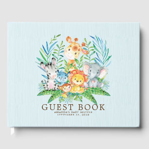 Neutral Safari Oerwoud Boys Baby shower Gastenboek