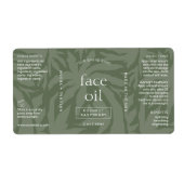Neutral Sage Green 2 OZ druppelaar Fles Wrap Label (Voorkant)