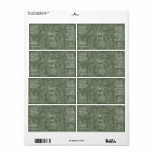 Neutral Sage Green 2 OZ druppelaar Fles Wrap Label (Full Sheet)
