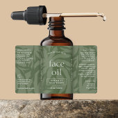 Neutral Sage Green 2 OZ druppelaar Fles Wrap Label