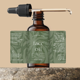 Neutral Sage Green 2 OZ druppelaar Fles Wrap Label