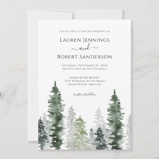 Neutral Sage Green Rustic Wedding Kaart (Voorkant)