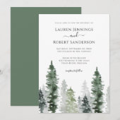 Neutral Sage Green Rustic Wedding Kaart (Voorkant / Achterkant)