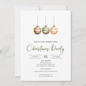 Neutral Sage Ivory Scandinavian Christmas Party Kaart (Voorkant)