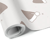 Neutral Santa Hat Minimal Christmas Wrapping Paper Cadeaupapier (Rol Hoek)
