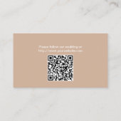 Neutral Seashells Beach Wedding Website Invoegen Informatiekaartje (Achterkant)