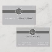 Neutral Simple Color Plain Justice-Scales Attorney Visitekaartje (Voorkant / Achterkant)