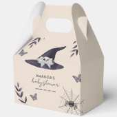 Neutral Simple Little Boo Witch Pet Baby shower Bedankdoosjes (Achterkant)