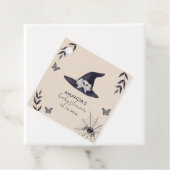 Neutral Simple Little Boo Witch Pet Baby shower Bedankjes Labels (In situ)