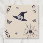 Neutral Simple Little Boo Witch Pet Baby shower Bedankjes Labels (Achterkant)