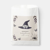 Neutral Simple Little Boo Witch Pet Baby shower Bedankzakje (Voorkant)