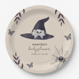 Neutral Simple Little Boo Witch Pet Baby shower Papieren Bordje
