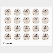 Neutral Simple Little Boo Witch Pet Baby shower Ronde Sticker (Vel)