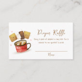 Neutral S'more Fun Luier Raffle Baby shower Informatiekaartje (Voorkant)