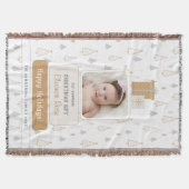 Neutral Soft Baby's 1st Photo Christmas Deken (Voorkant)