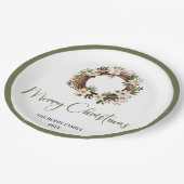 Neutral Soft Christmas Custom Family Party Plates Papieren Bordje (Gekanteld)