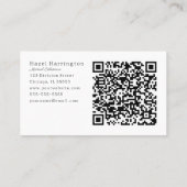 Neutral Soft Floral Elegant QR Visitekaartje (Achterkant)