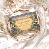 Neutral Southwest Cactus Botanical Diapper Raffle Informatiekaartje