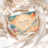 Neutral Space Planets Stars Diapper Raffle  Informatiekaartje