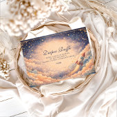 Neutral Space Rocket Stars Diapper Raffle  Informatiekaartje