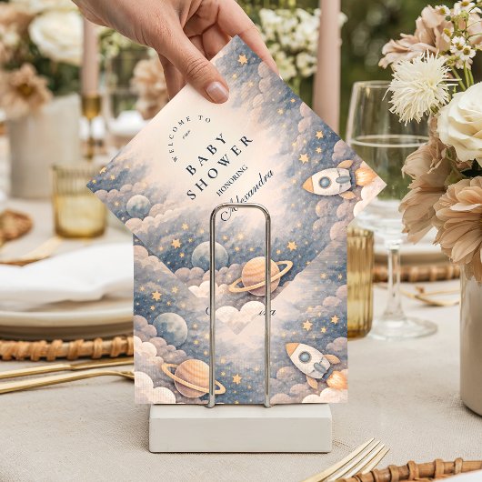 Neutral Space Stars Baby Shower Servet