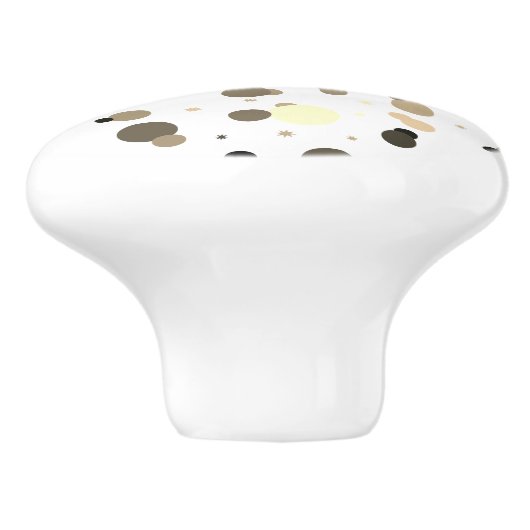 Neutral Splatter Drawer Pulls Keramische Knop (Zijkant)