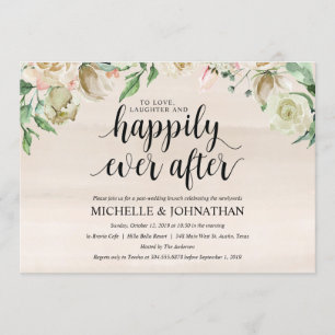 Neutral Spring Post Wedding Brunch Invitation Kaar Kaart