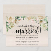 Neutral Spring Post Wedding Brunch Invitation Kaar Kaart (Voorkant / Achterkant)