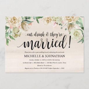 Neutral Spring Post Wedding Brunch Invitation Kaar Kaart