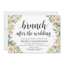 Neutral Spring Post Wedding Brunch Invitation Kaar