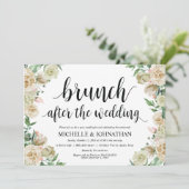 Neutral Spring Post Wedding Brunch Invitation Kaar Kaart (Staand voorkant)